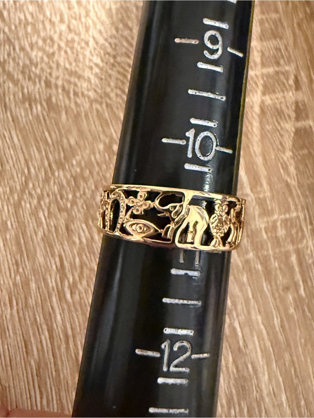 Gold Animal Motif Wide Band Ring - Women Jewelry
